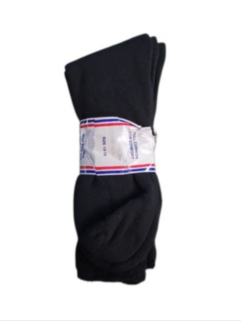 Physicians Choice Diabetic Crew Socks 3 Pair Black 13-15 Cotton USA Made NOS - Picture 4 of 12